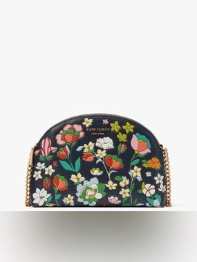 Kate Spade New York Morgan Flower Bed Embossed Saffiano Leather Double Zip Dome